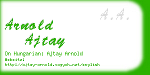 arnold ajtay business card